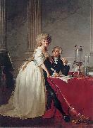 Jacques-Louis David Portrait of Monsieur Lavoisier and His Wife oil on canvas